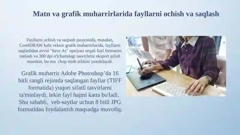 Kompyuterda matn va grafik muharrirlariga doir amaliy topshiriq bajarish 3