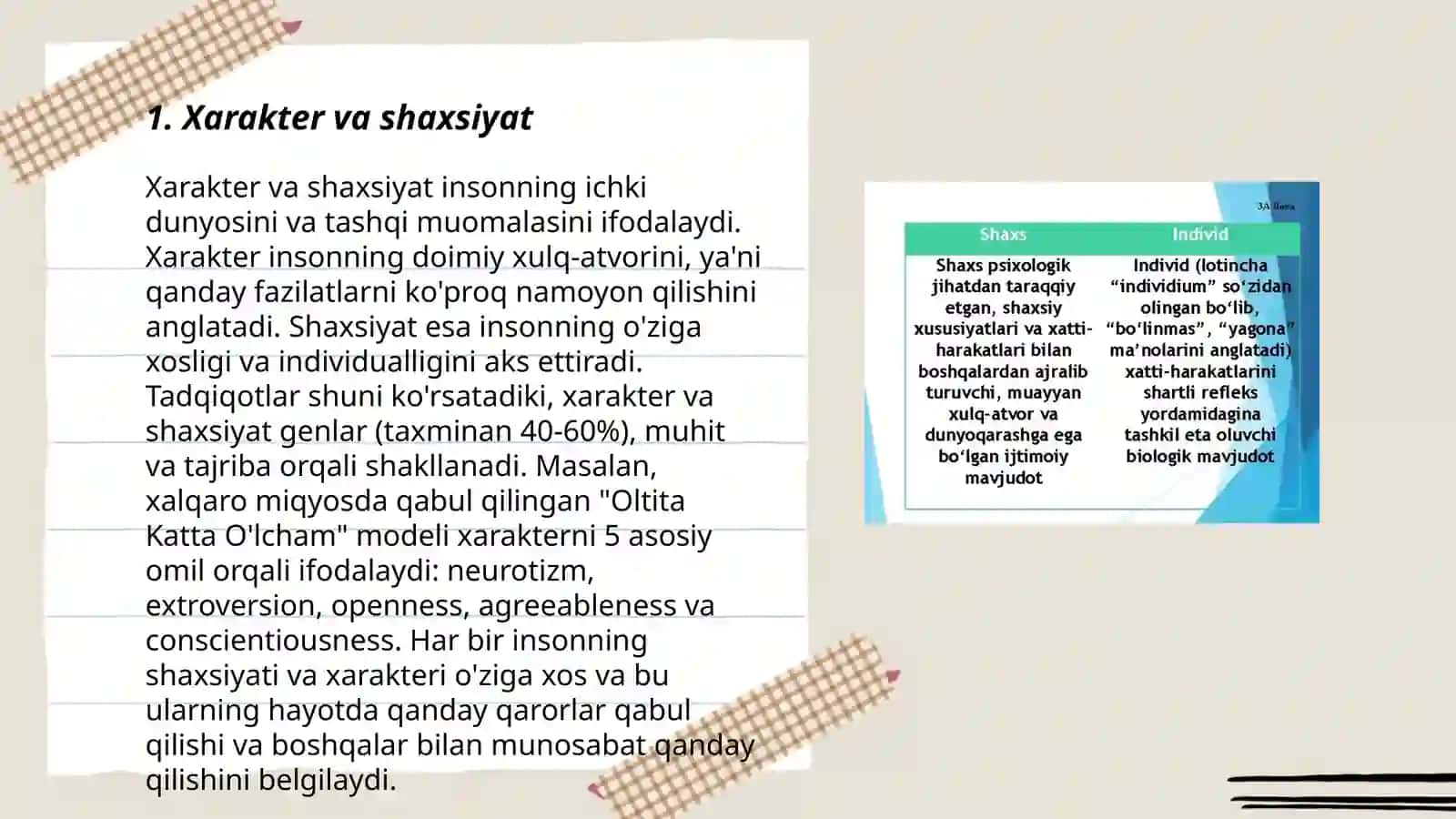 Xarakter- shaxsning individual psixologik xususiyati sifatida 3