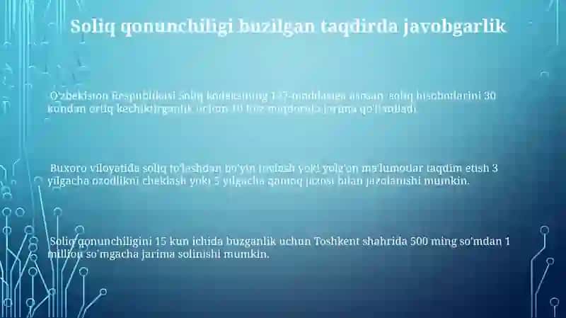 Soliq va Yigʻimlarni belgilash va toʻlash tartibi 3