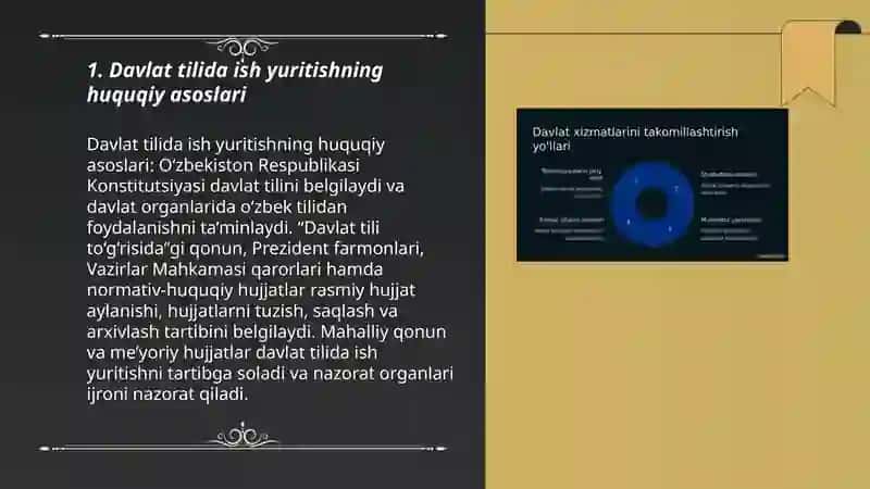Davlat tilida ish yuritish va hujjatchilik. Rasmiy- idoraviy uslub 3