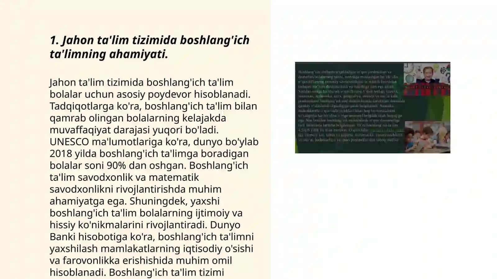 Jahon ta'lim tizimida boshlang'ich ta'limni o'qitishga xos tamarali yondashuvlar 3