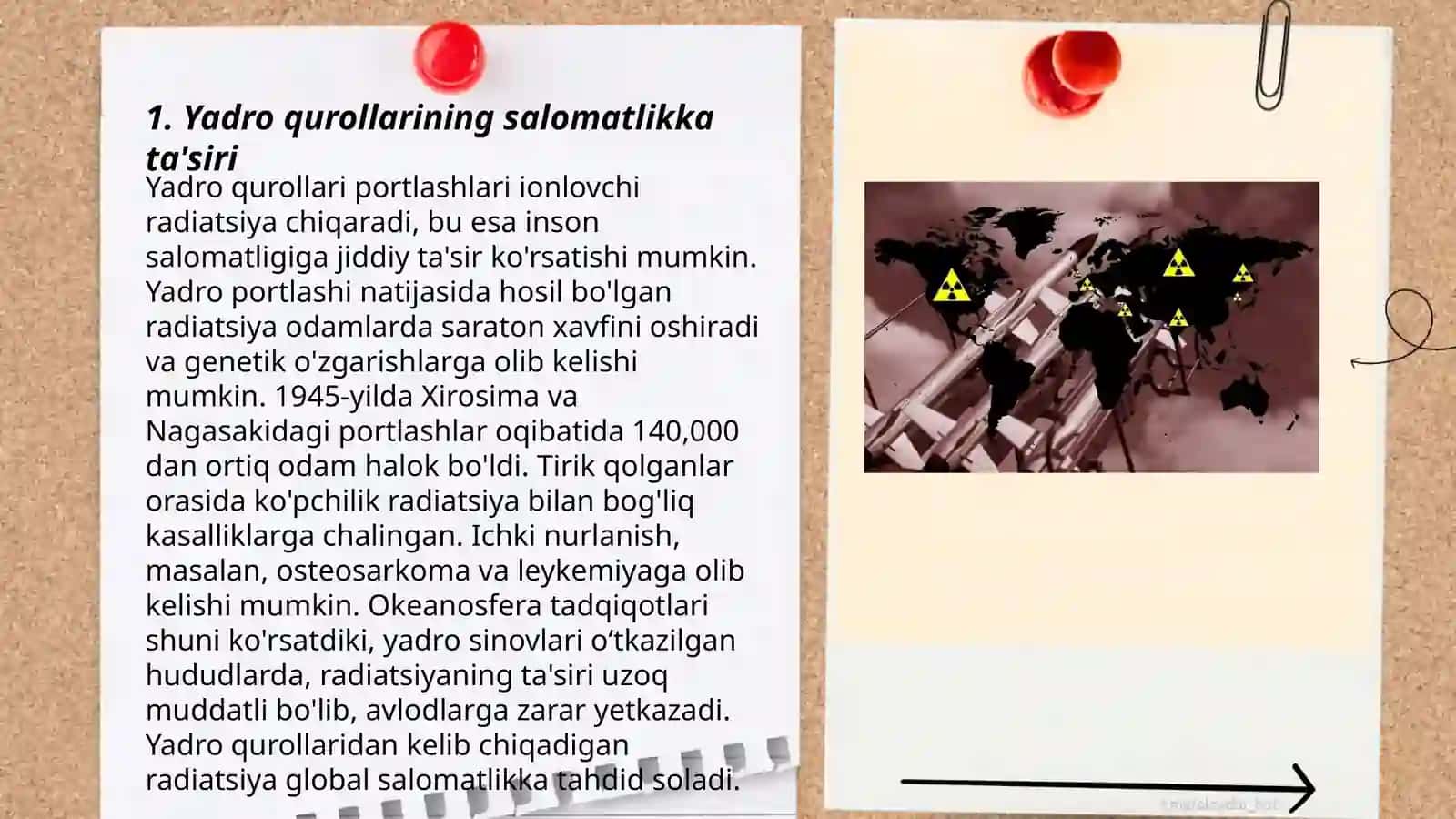 Yadro qurollarining inson hayotidagi zararlari 3