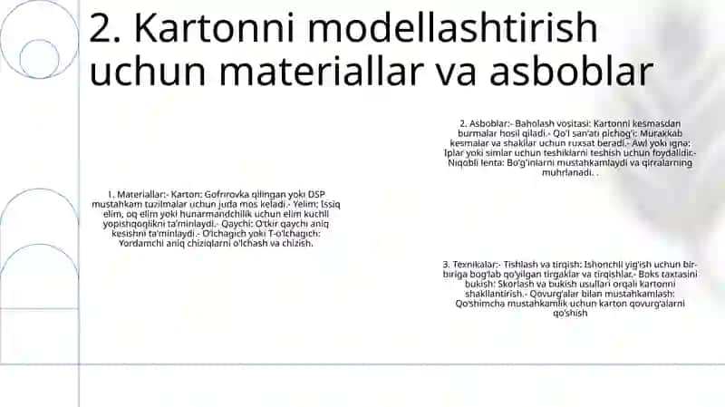 Tehnologiya Darslarida Kartondan Turli Modellar Yasash 3