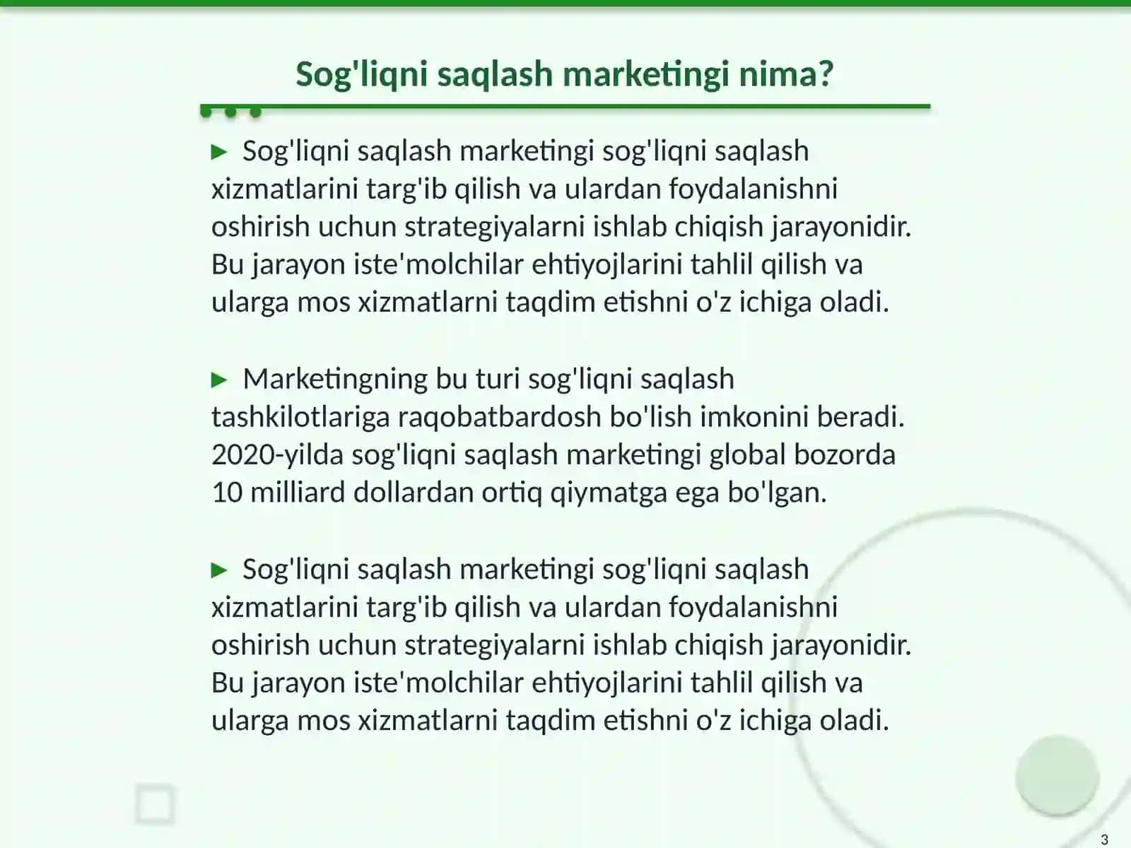 Sog'liqni saqlashda marketing 3