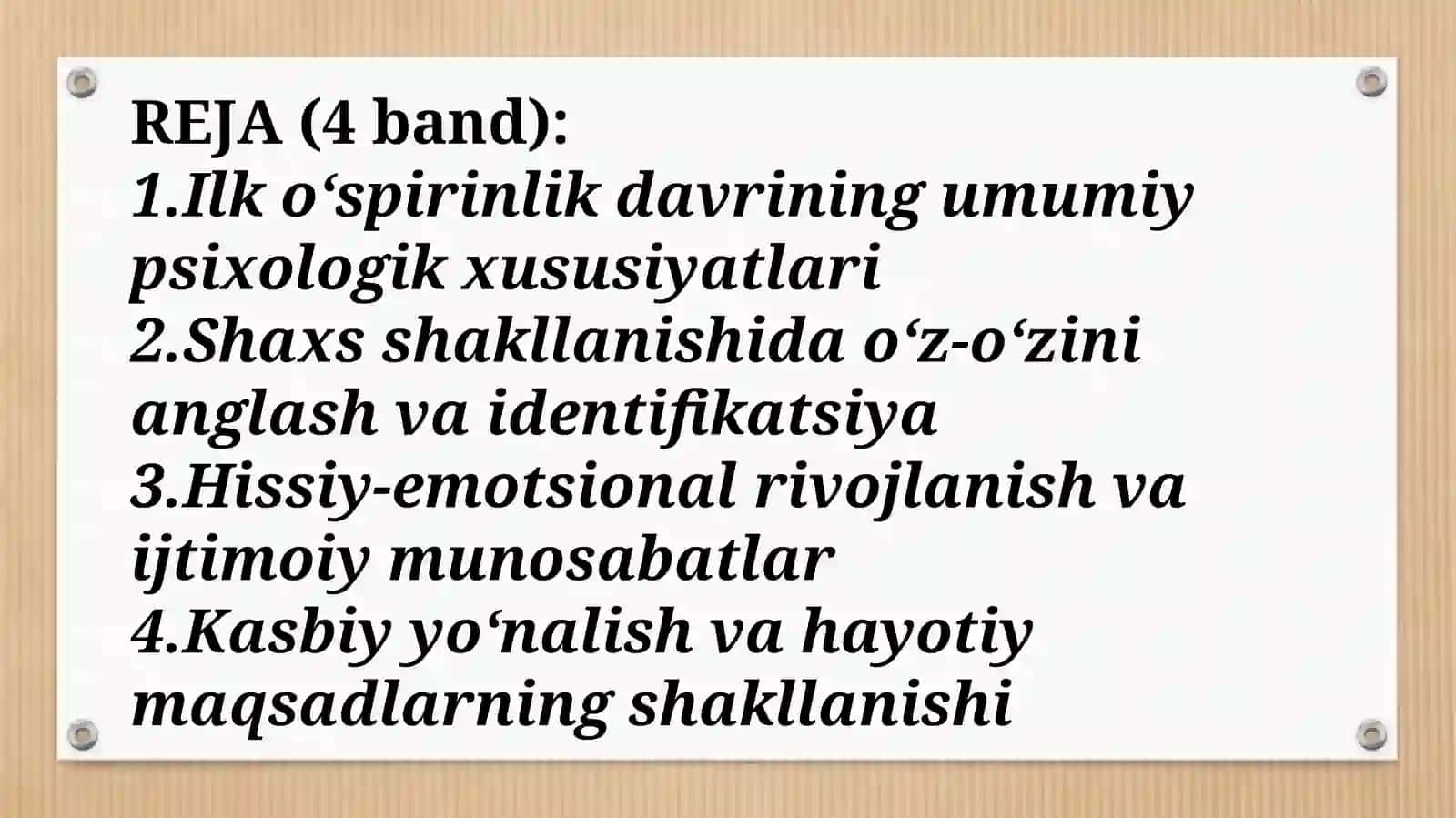 Kamolot bo‘sag‘asi yoki ilko‘spirinlik davri psixologiyasi 3