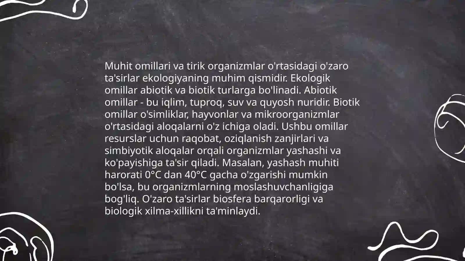 Muhit omillari va ularning tirik organizmlarga tasiri, tirik organizmlarning hayotiy formalari 3
