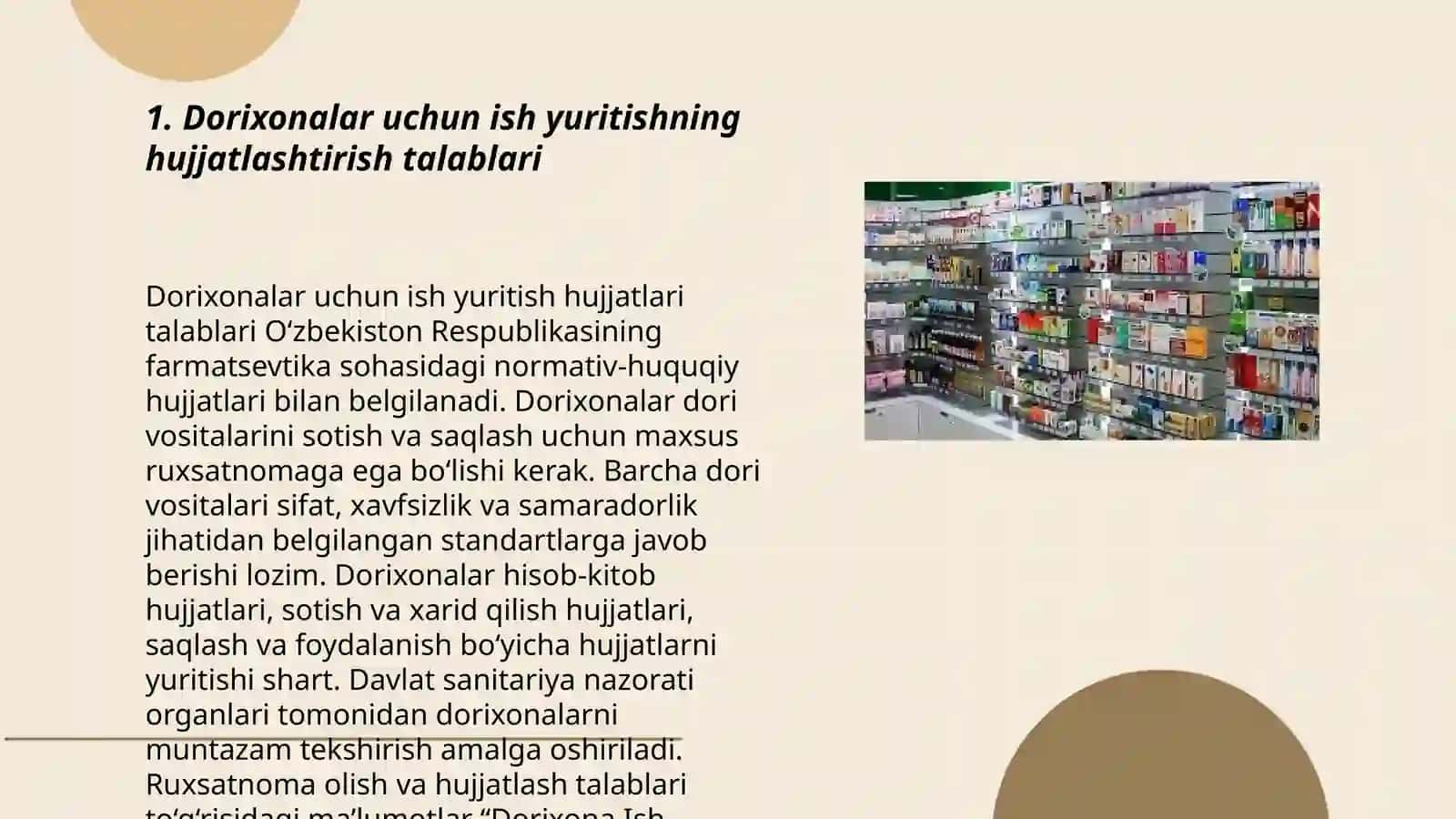 Dorixona va farmatsevtika tashkilotlari ishini tashkil etishda ish yuritish jarayonlarining ahamiyati 3
