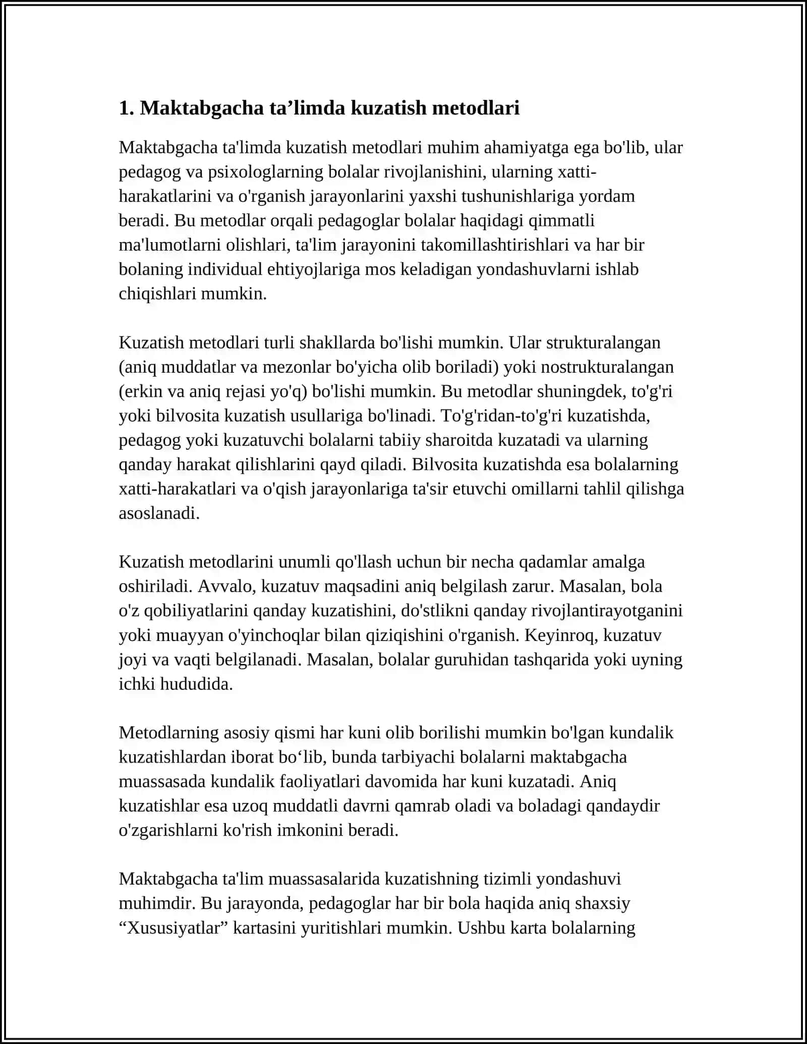 MAKTABGACHA TAʼLIMDA KUZATISH VA BAHOLASH 3