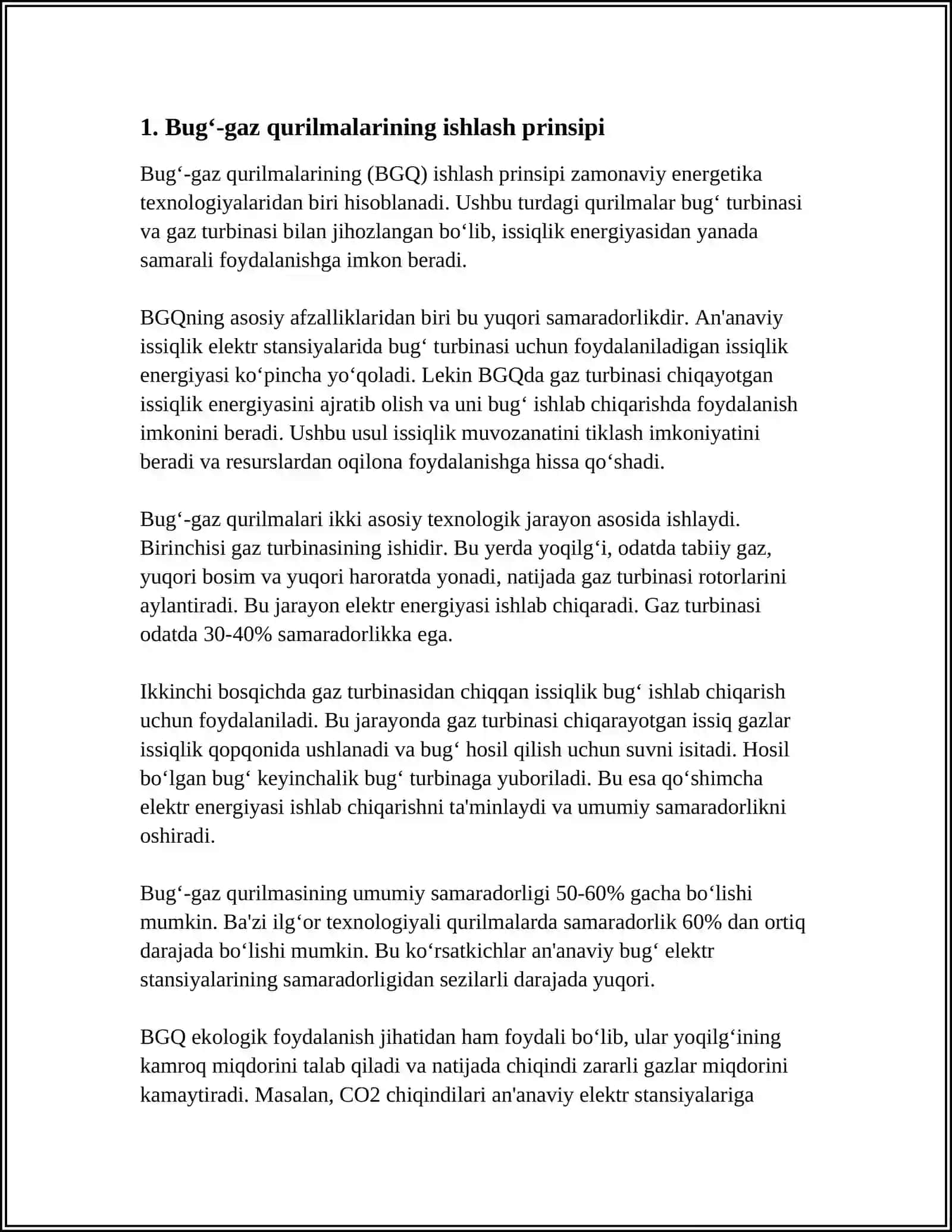 O'ZBEKISTON ENERGETIKASIDA BUG'-GAZ QURILMALARI 3