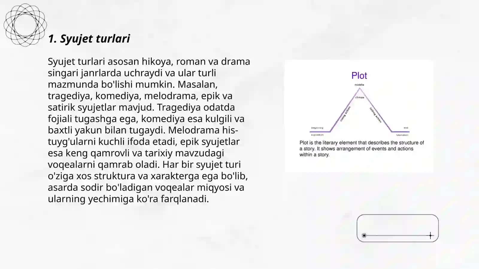 Syujet turlari unsurlari va badiiy asar kompozitsiyasi 3