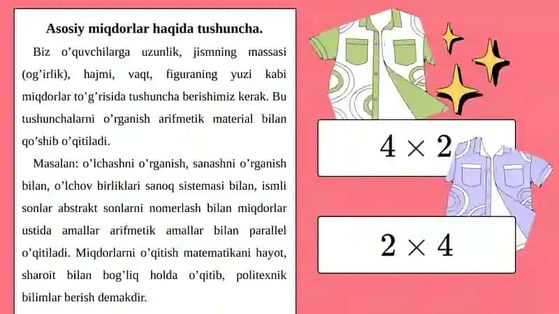 Boshlang’ich sinflarda asosiy miqdorlar va ularni o’lchov birliklarini o’rgatish metodikasi 3