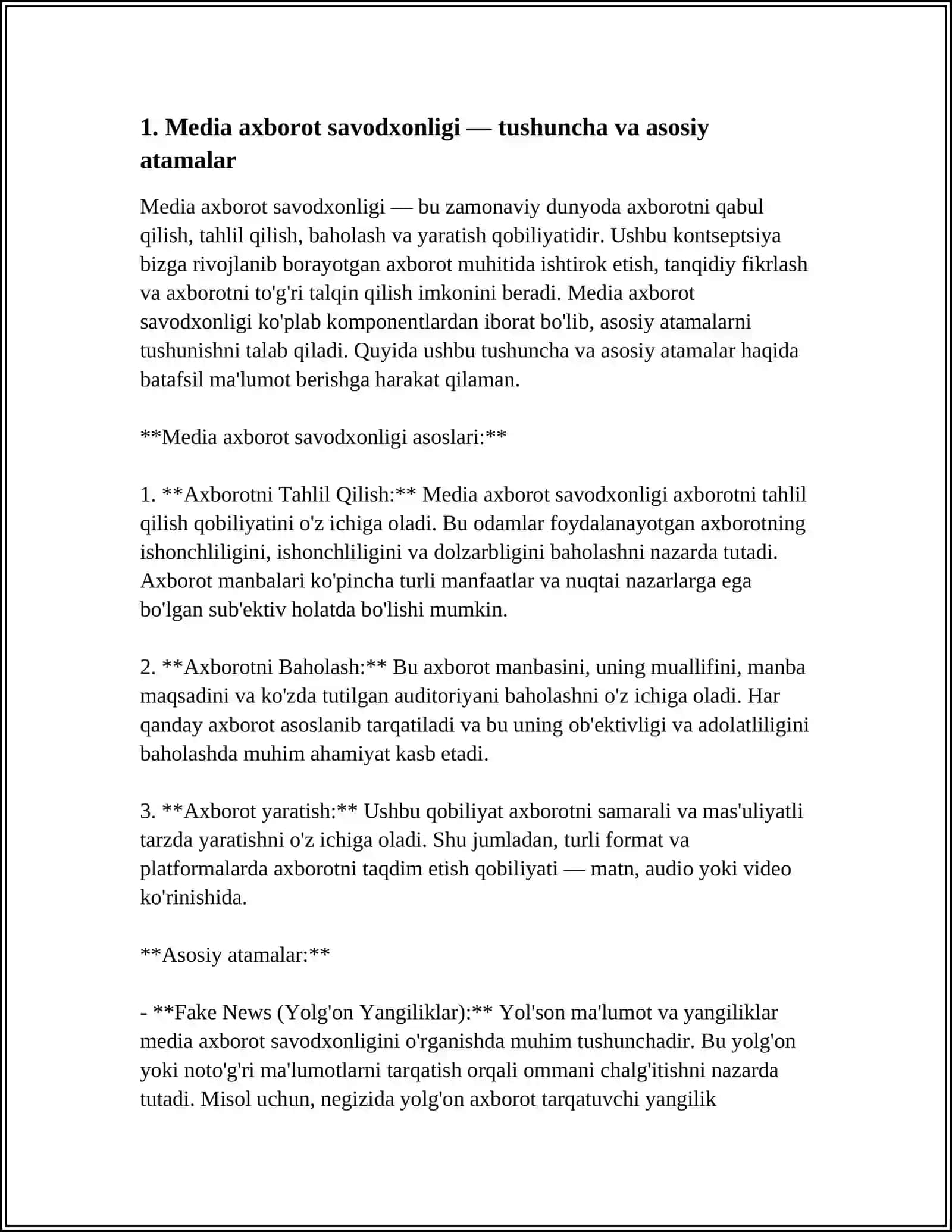 MEDIA AXBOROT SAVODXONLIGI VA UNING AHAMIYATI 3