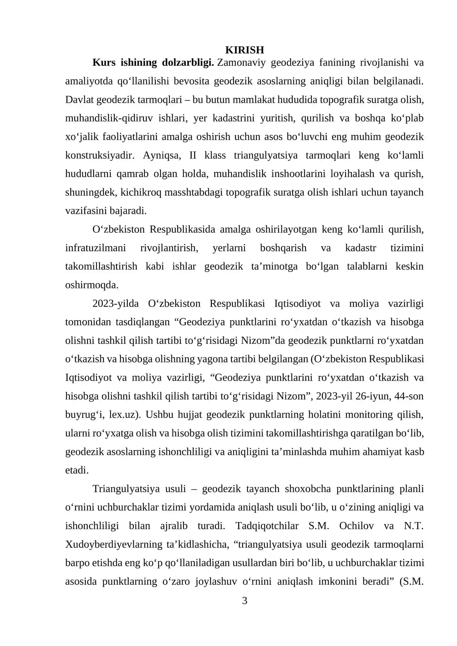 Kurs ishi - Tranglyatsiya tarmog‘ini loyihalash va rekognoissirovkani bajarish 3