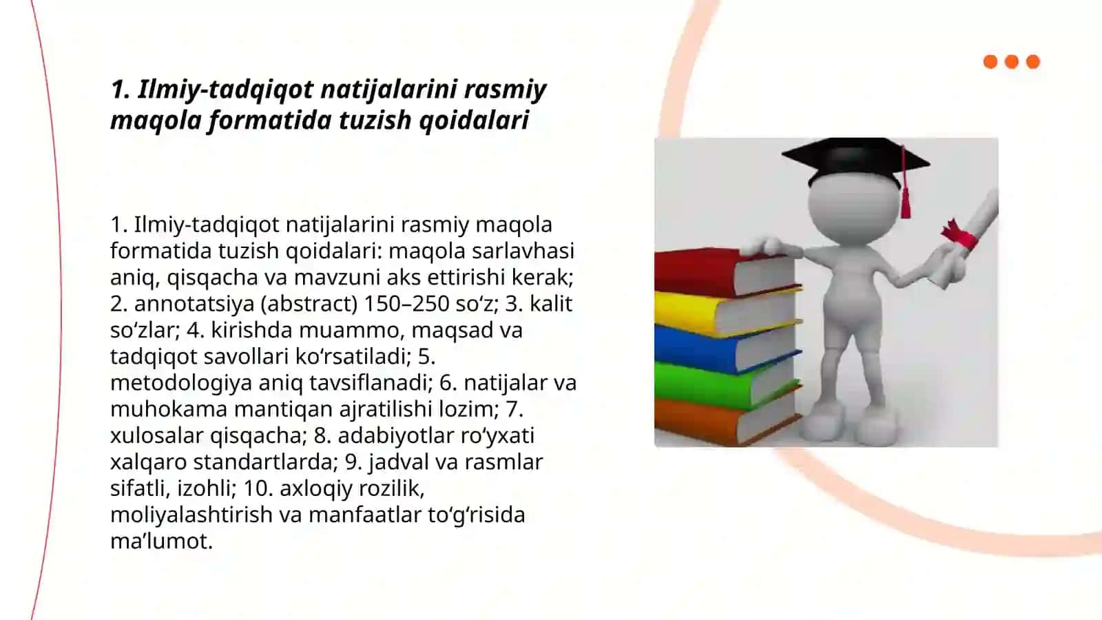 Ilmiy-tadqiqot natijalarini ilmiy-adabiy tilda rasmiylashtirish 3