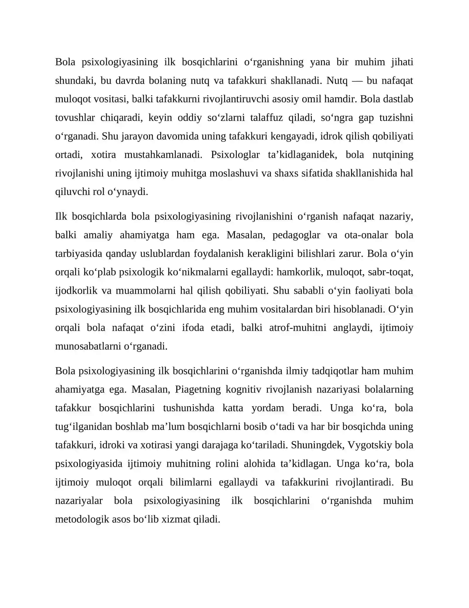 Antigenizni ilk bosqichlarida bola psixalogiyasini rivojlanishi 3