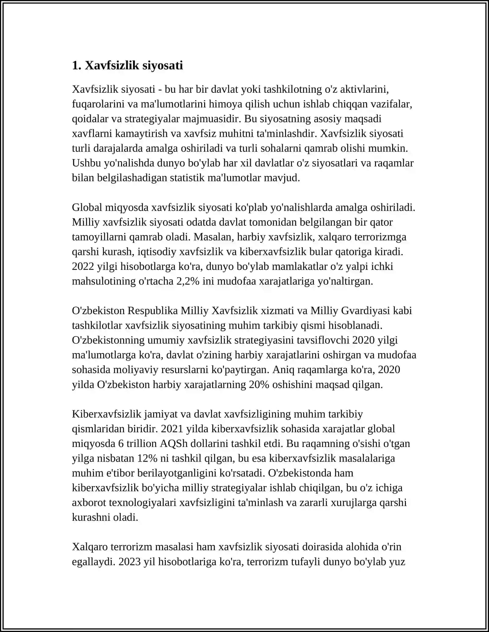 OPERATSION TIZIMLAR XAVFSIZLIK KATEGORIYALARI (ORANJEVAYA KNIGA) 3