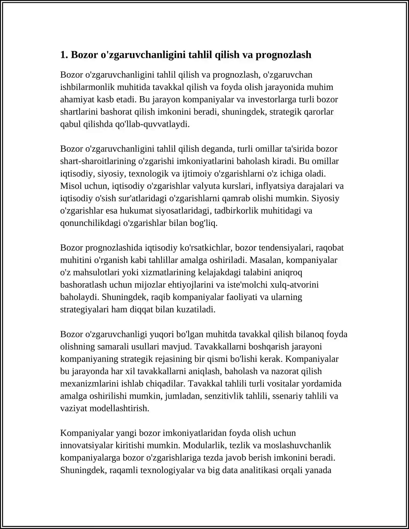 O'zgaruvchan ishbilarmonlik muhitida tavakkal qilish va foyda olsh 3