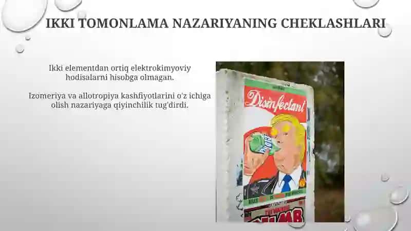 Elektrokimyo.Berseliusning dualistik nazariyasi 3