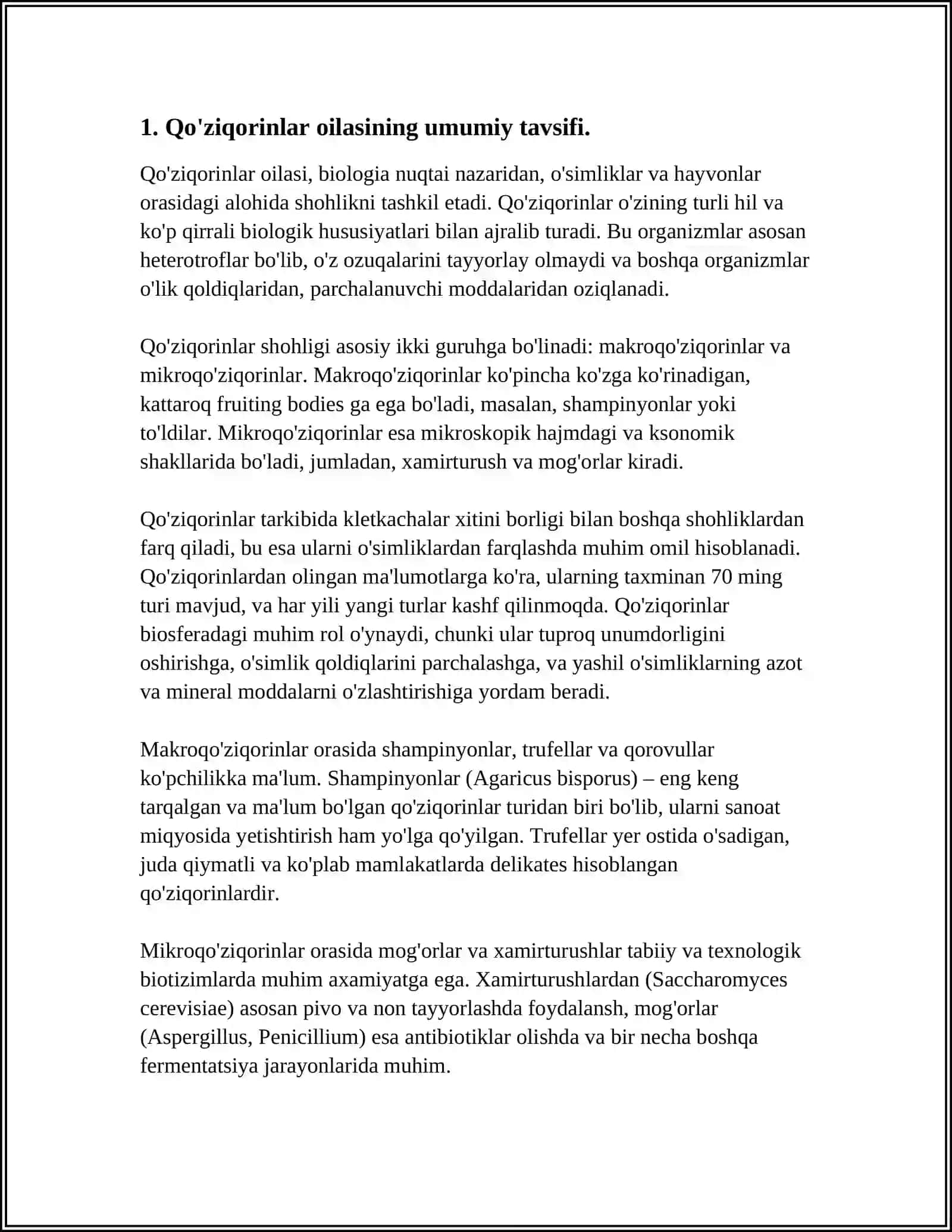 QOQIOʻTDOSHLAR OILASIDAGI TURLAR BIALOGIYASI EKALOGIYASI AREALI VA QISHLOQ XOʻJALIGIDAGI AHAMYATI 3
