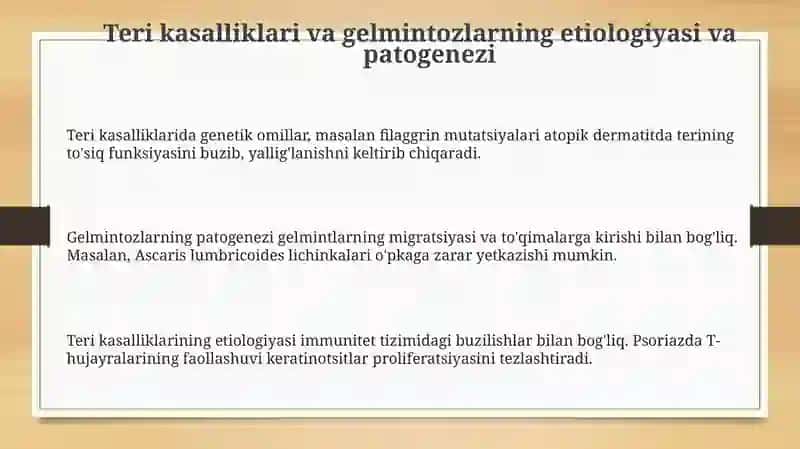 Teri kasalliklari va gelmentozlar 3