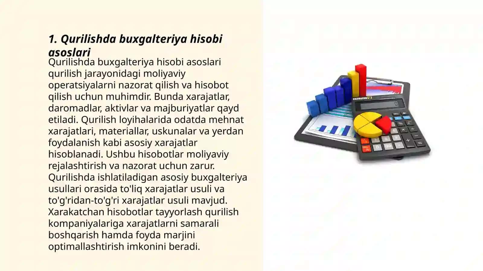 Qurilishda buxgalteriya hisobi, audit va soliqqa tortish 3