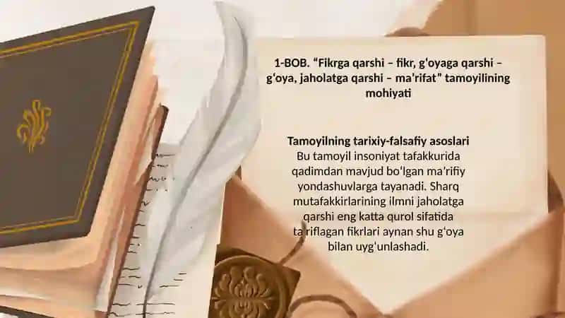 "Fikrgaqarshi–fikr,g‘oyagaqarshi–g‘oya,jaholatgaqarshi–ma’rifat" 3