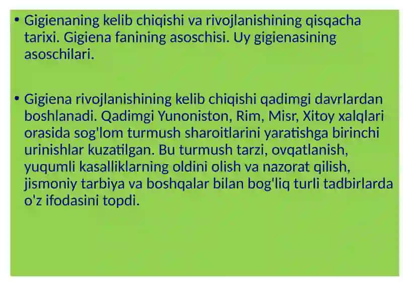 Gigiena fanining rivojlanishi 3