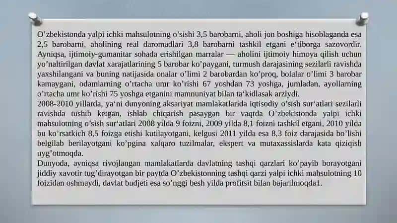 O’ZBEKISTONDA IQTISODIY ISLOHOTLARNING AMALGA OSHIRILISHI, BOZOR MUNOSABATLARINING SHAKLLANISHI 3