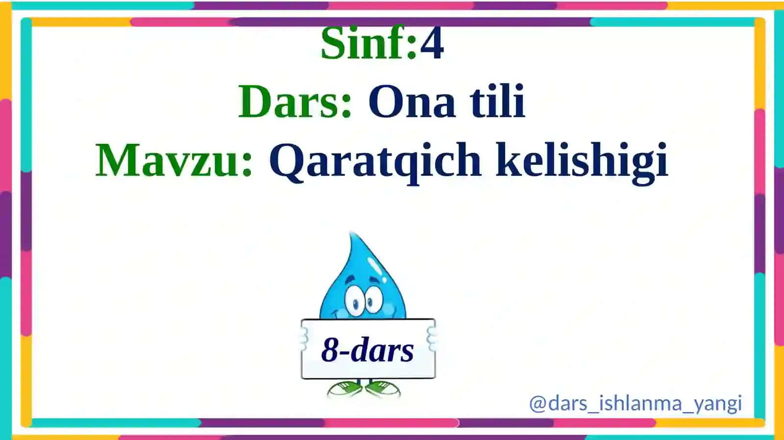4-sinf ona tili Qaratqich kelishigiv slayd 3