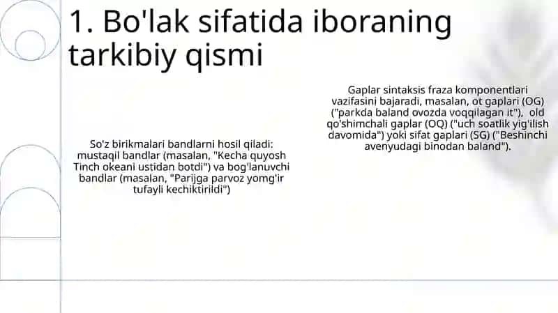 Sintaktik gap boʻlaklari 3