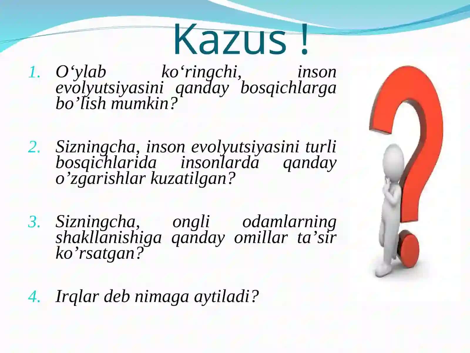 Geografik qobiqda odam. Irqlar 3