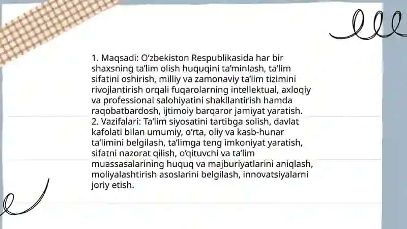 Ta'lim to'g'risidagi Qonun haqida ma'lumot 3