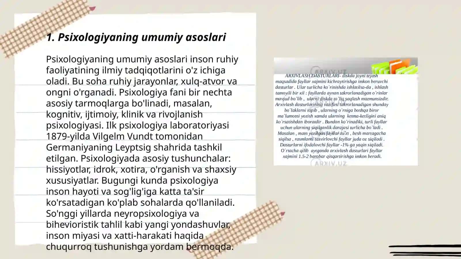 Psixologiyaning tarmoqlari va boshqa fanlar bilan bogʻliqligi 3