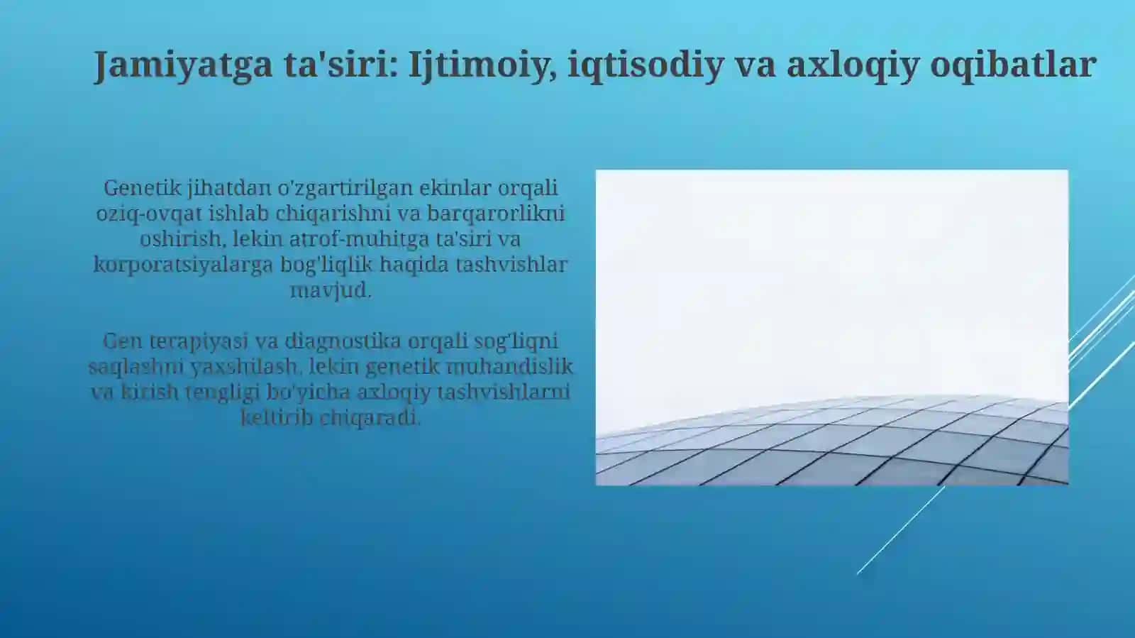 Zamonaviy biotexnolgiyaning yutuqlari va muammolari 3