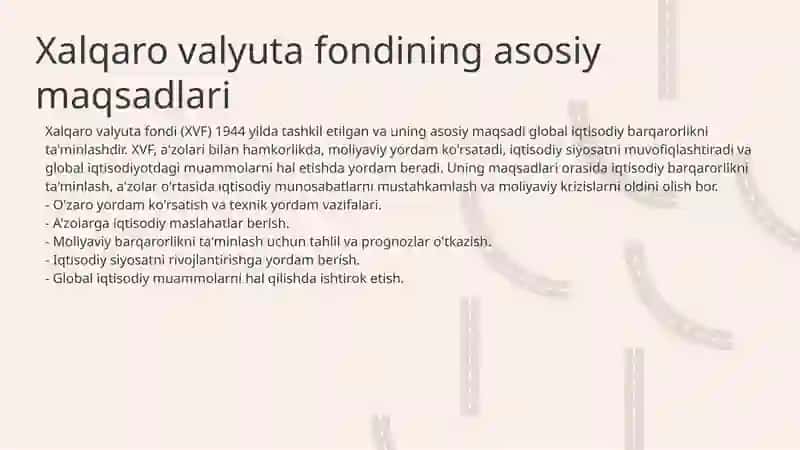 Xalqaro valyuta fondi uning maqsadi va fuksiyalari 3