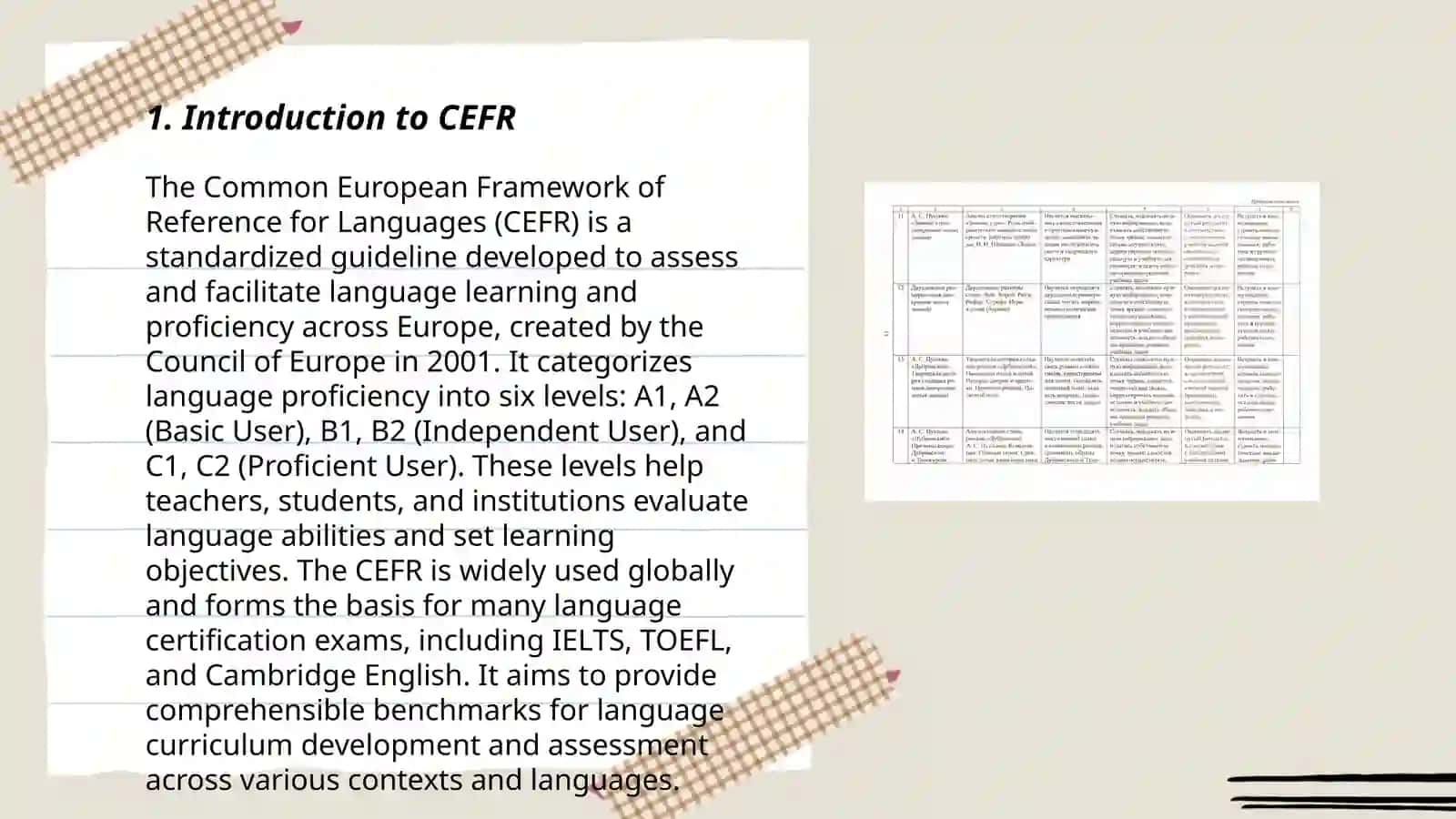 Introduction to CEFR 3