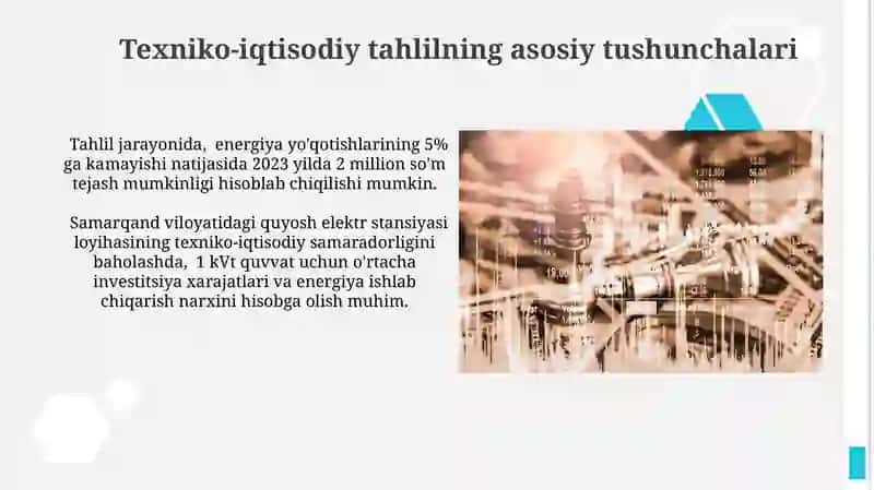 Elektr ta’minotida tizimida ishonchlilik darajasini optimallashtirish va texnik-iqtisodiy tahlili 3