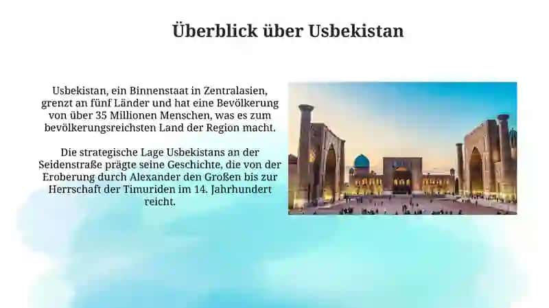 Überblick über Usbekistan 3