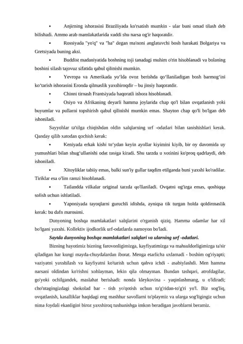 Dunyo xalqlarining xoʻjalik hayoti 3