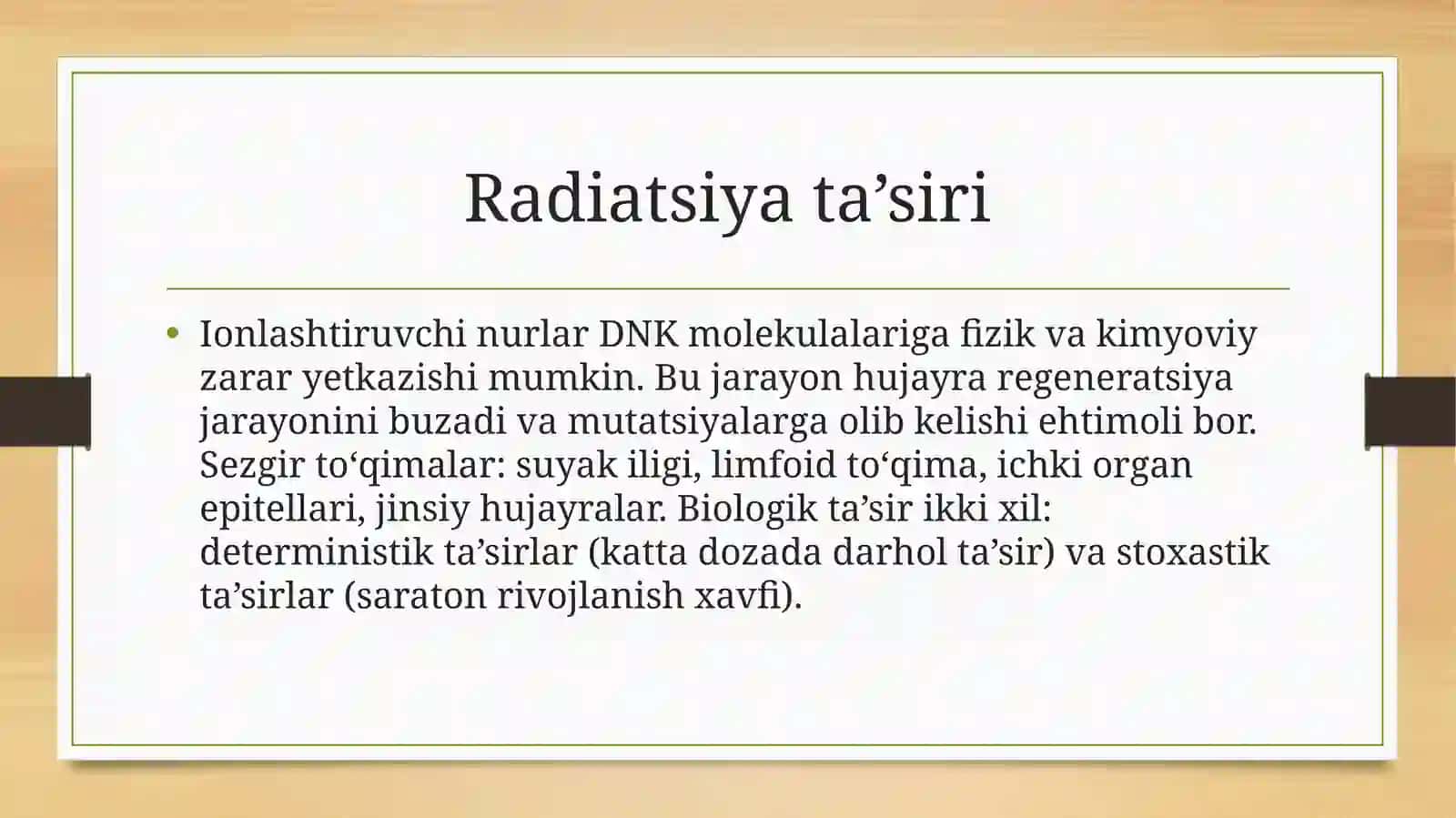 Bemorlar va personal radiatsion xavfsizlik asoslari 3