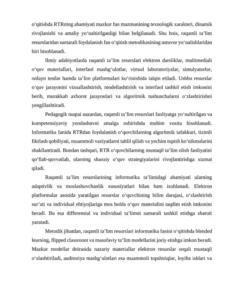 11-sinf Informatika Va axborot texnologiyalari fanidan elektron òquv- uslubiy majmua yaratish metodikasi 3