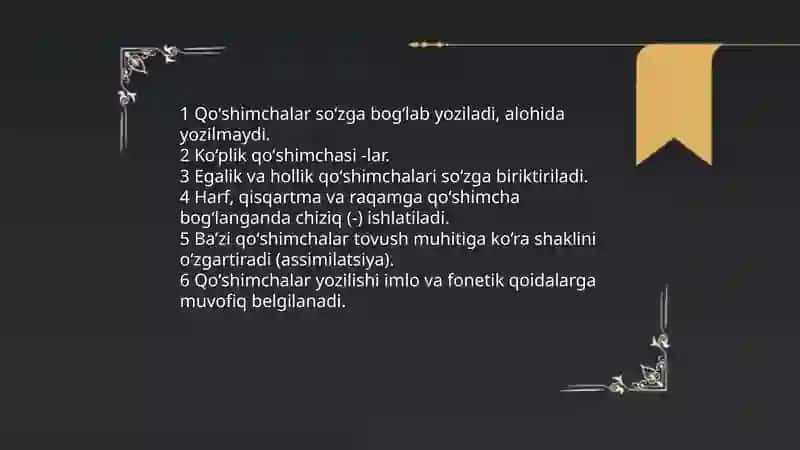 Ozbek- lotin alifbosining imlo qoidalari 3