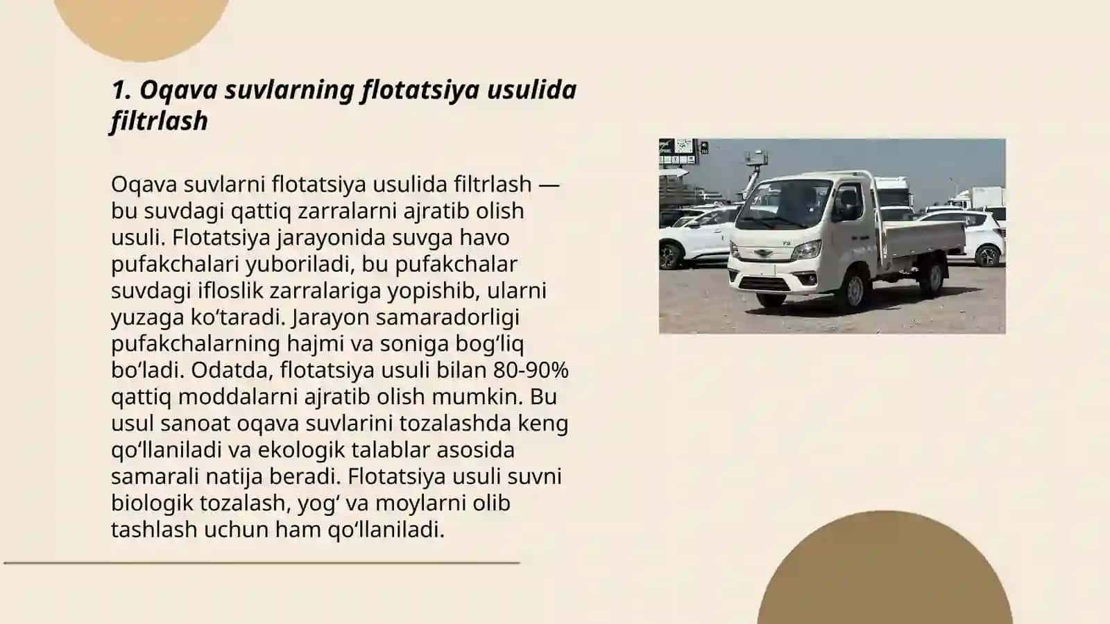 Oqava suvlarni flotatsiya usuli bilan tozalash 3