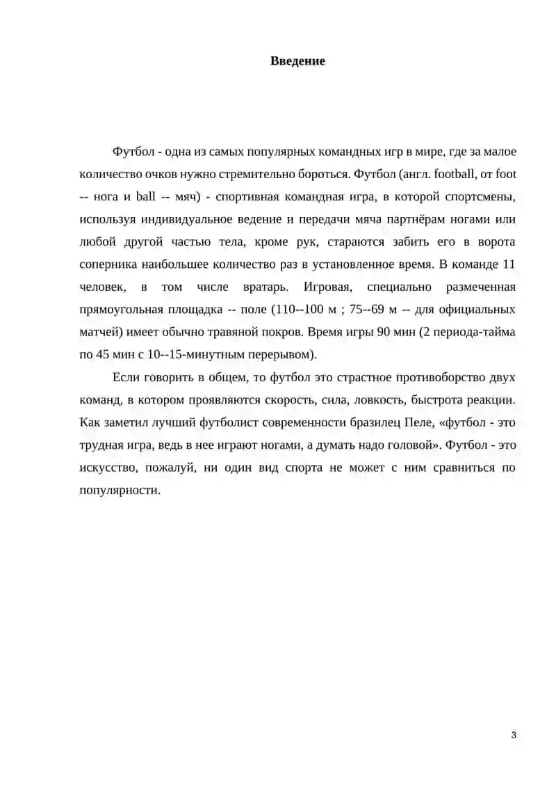 Реферат по теме: "История развития футбола" 3