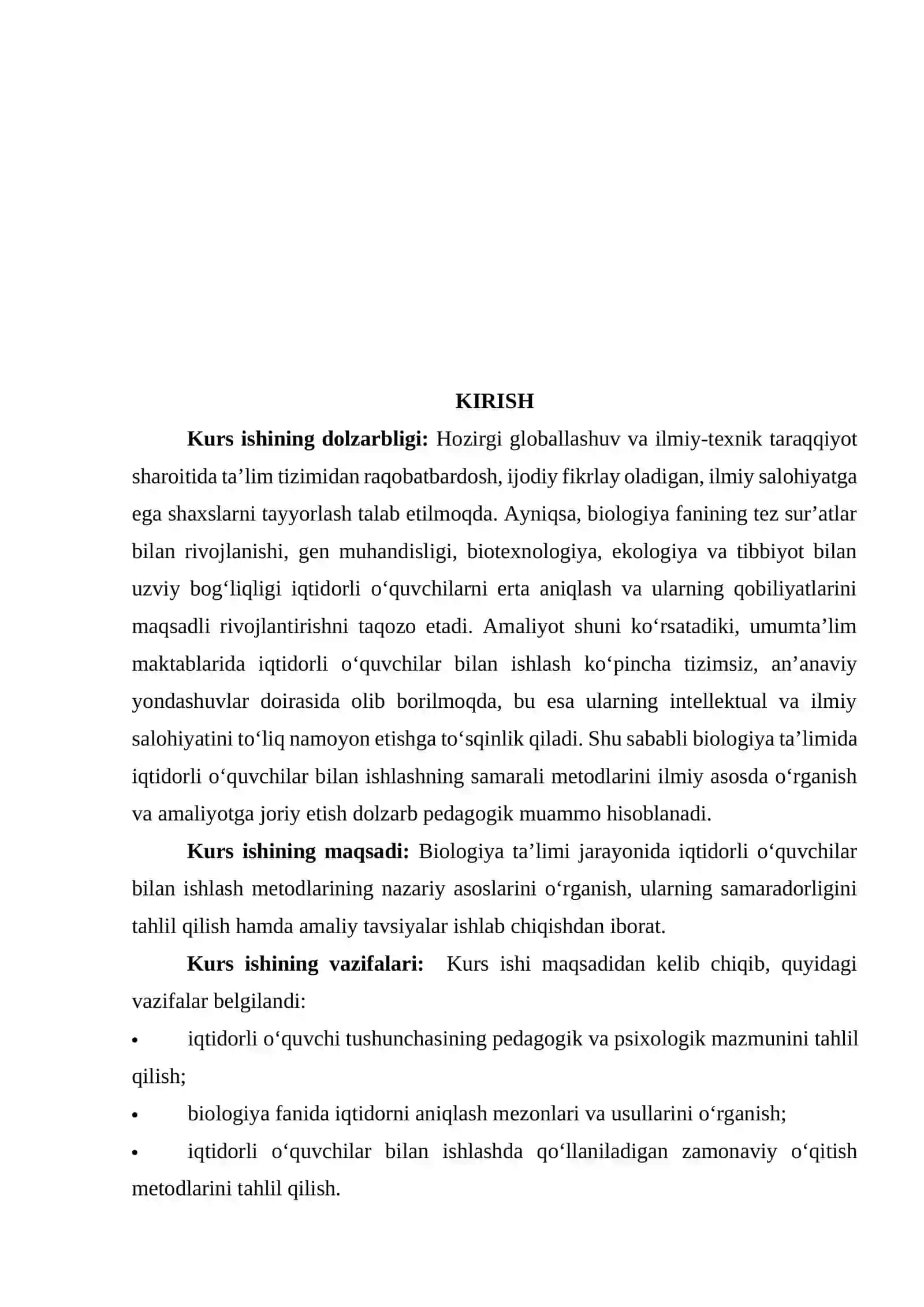 BIOLOGIYA TA’LIMIDA IQTIDORLI O‘QUVCHILAR BILAN ISHLASH METODLARI 3