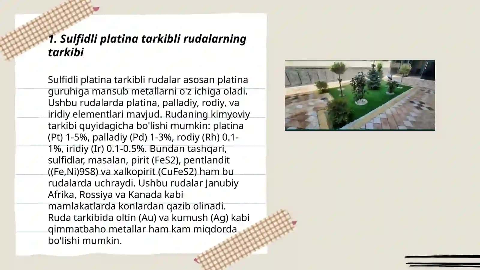Sulfidli platina tarkibli rudalardan boyitish usuli bilan platinani ajratib olish 3