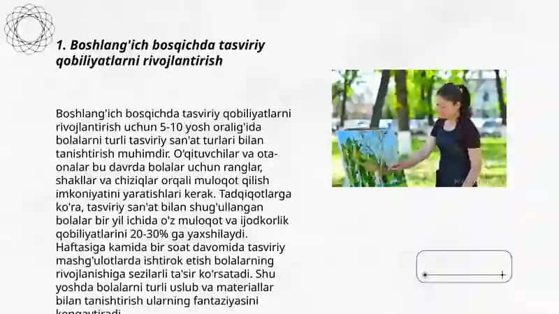 Tasviriy qobiliyatlarni rivojlantirish bosqichlari 3