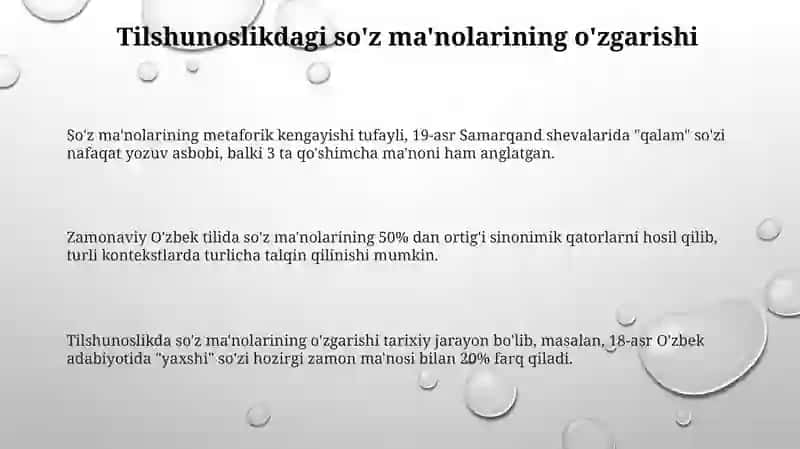 So'z ma'nolari va ularning o'zgarishi 3