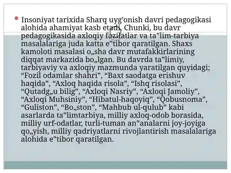G'arbiyyevropa uyg'onish davridagi maktab va pedagogika so'z aholi 3