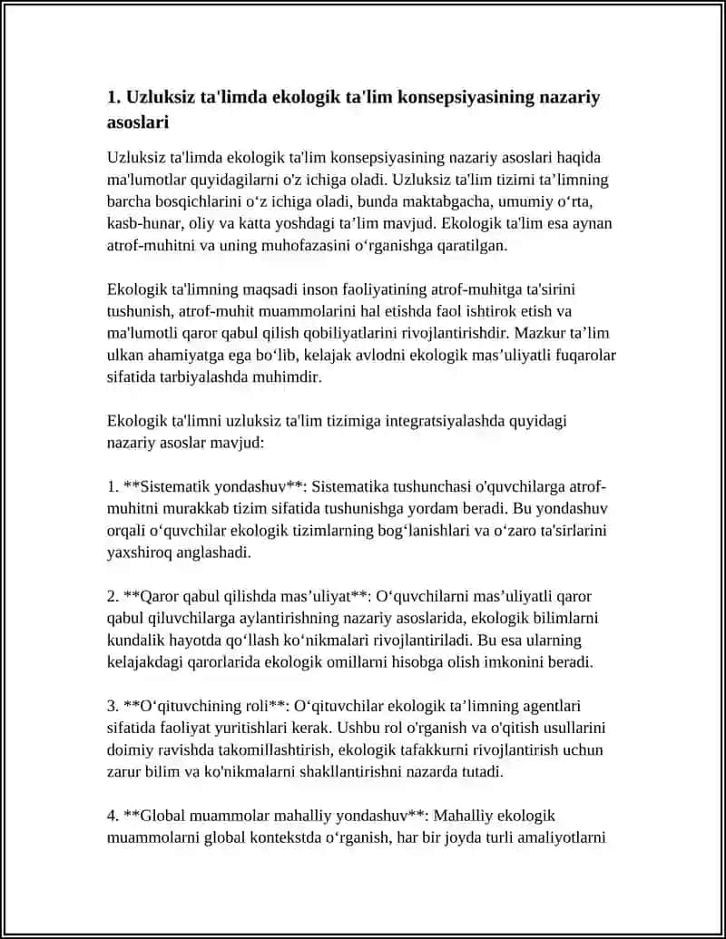 Uzluksiz ta'limda ekologik ta'lim konsepsiyasi 3